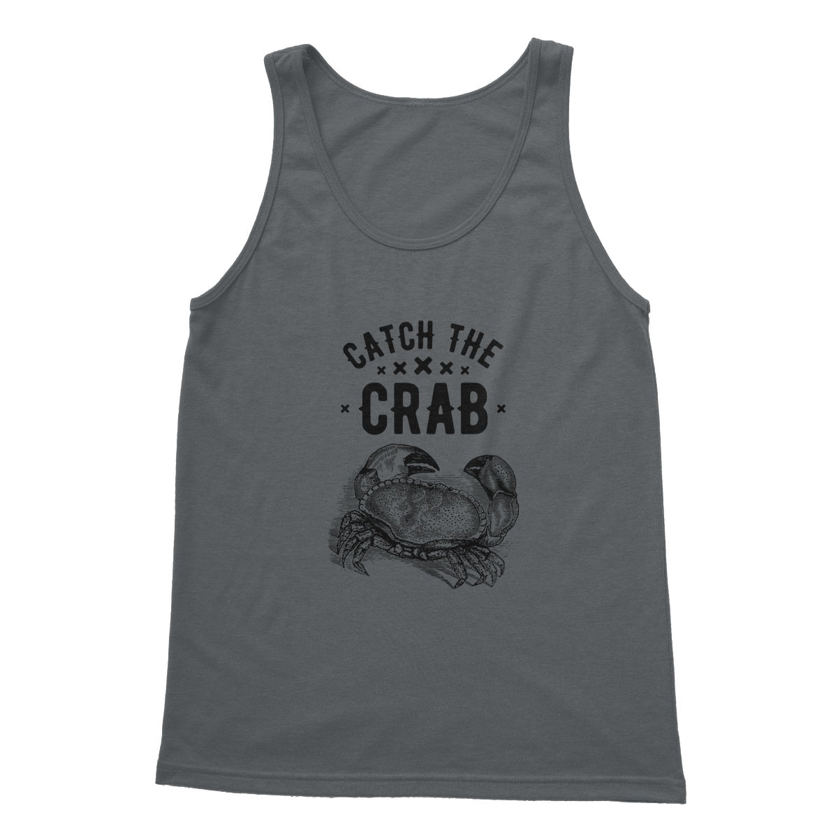 AQUA B&W - 07 - Catch the crab - Softstyle Tank Top