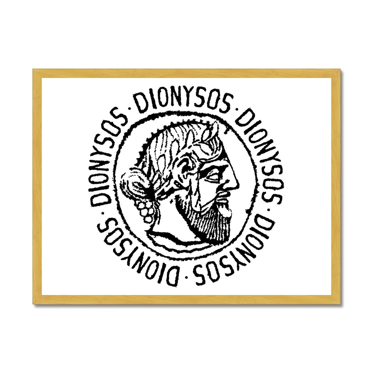 AQUA HMP2 - 02 - Dionysos - Antique Framed Print