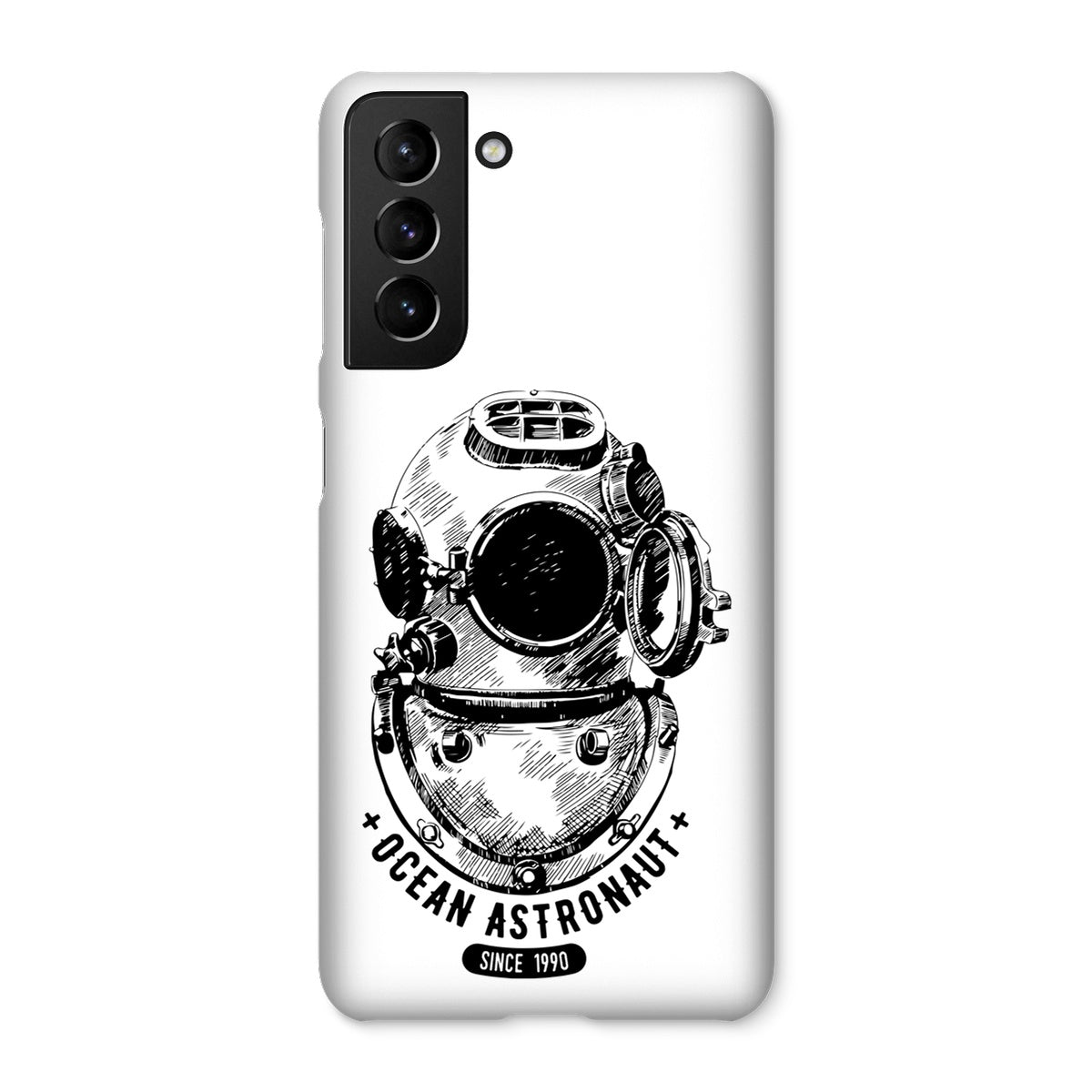 AQUA B&W - 05 - Ocean astronaut - Snap Phone Case
