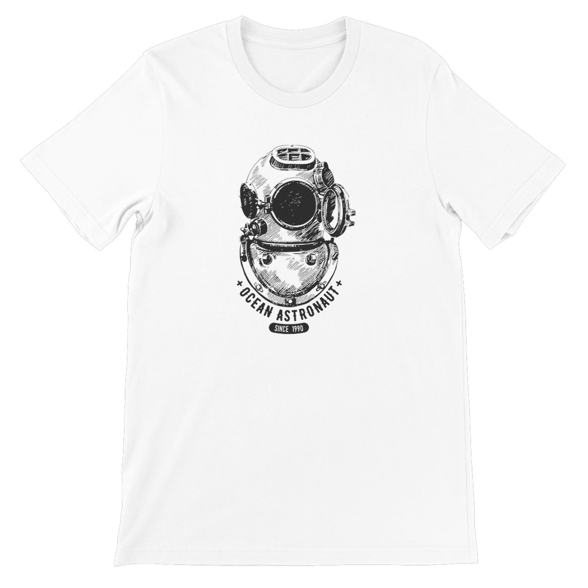 AQUA B&W - 05 - Ocean astronaut - Unisex Fine Jersey T-Shirt