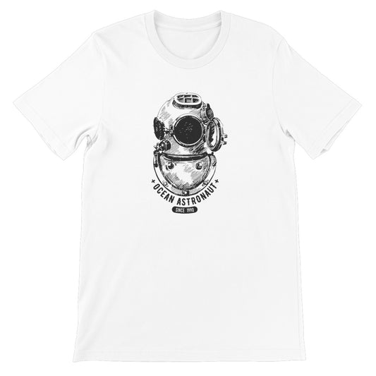 AQUA B&W - 05 - Ocean astronaut - Unisex Fine Jersey T-Shirt