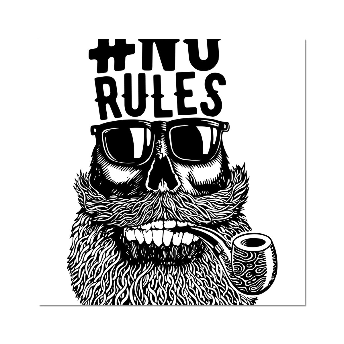 AQUA B&W - 04 - No Rules - Wall Art Poster