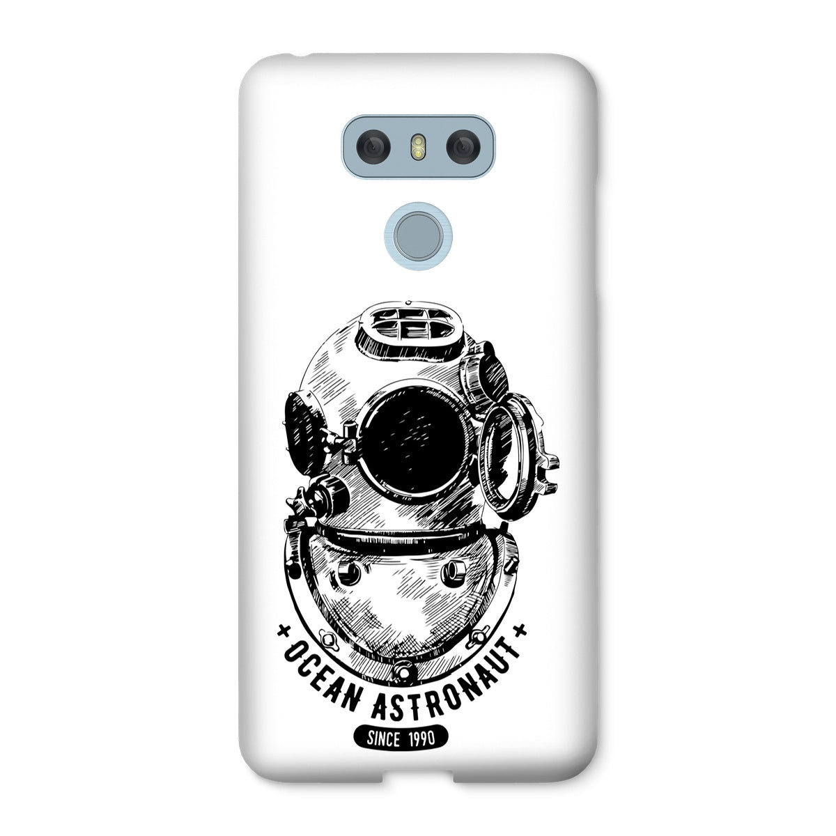 AQUA B&W - 05 - Ocean astronaut - Snap Phone Case