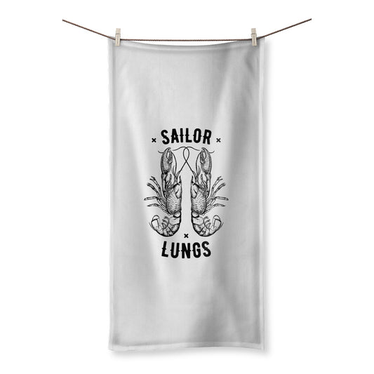 AQUA B&W - 06 - Sailing Lungs - Beach Towel