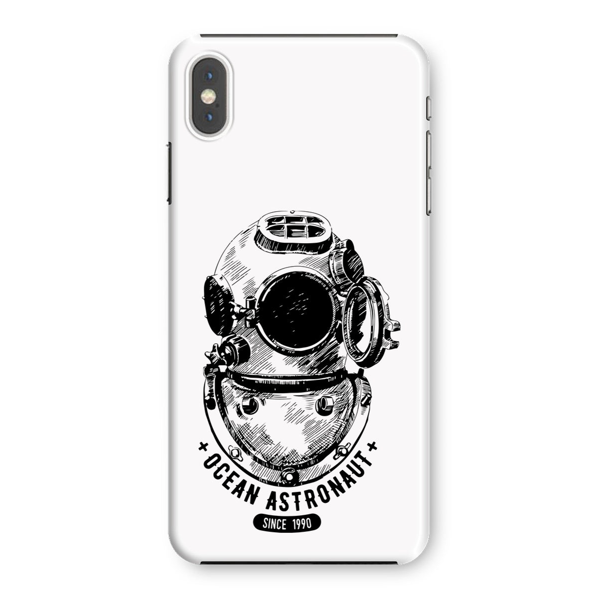 AQUA B&W - 05 - Ocean astronaut - Snap Phone Case