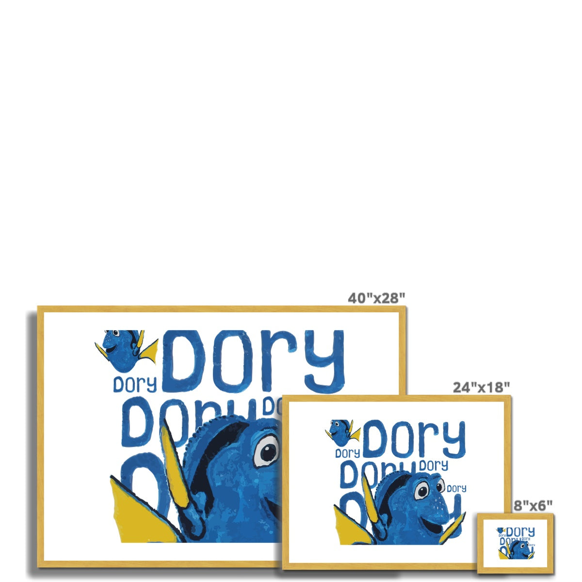 AQUA HMP2 - 03 -Dory - Antique Framed & Mounted Print