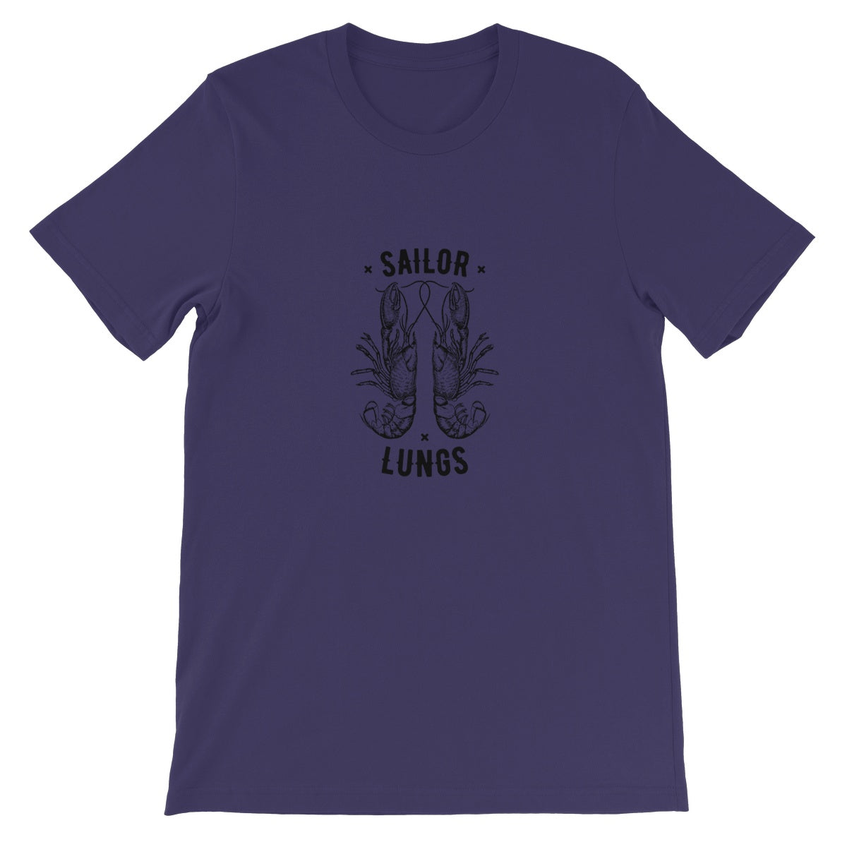 AQUA B&W - 06 - Sailing Lungs - Unisex Fine Jersey T-Shirt