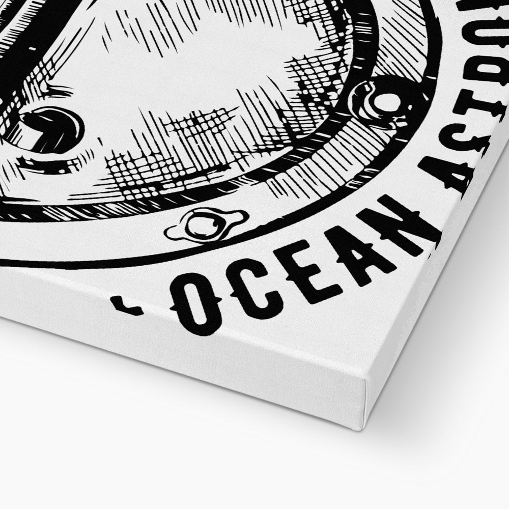 AQUA B&W - 05 - Ozean-Astronaut - Öko-Leinwand