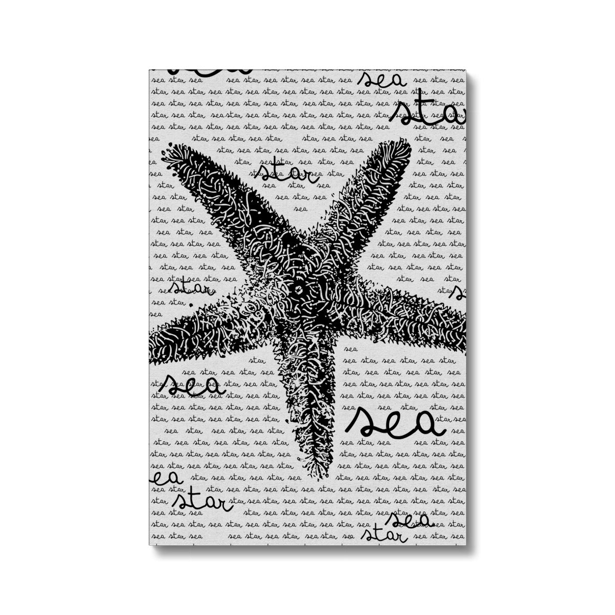 AQUA B&W - 08 - Seestern - Öko-Leinwand