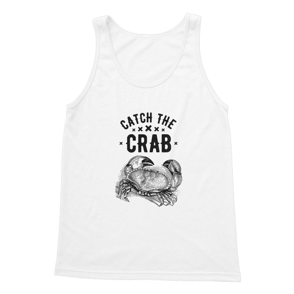 AQUA B&W - 07 - Catch the crab - Softstyle Tank Top