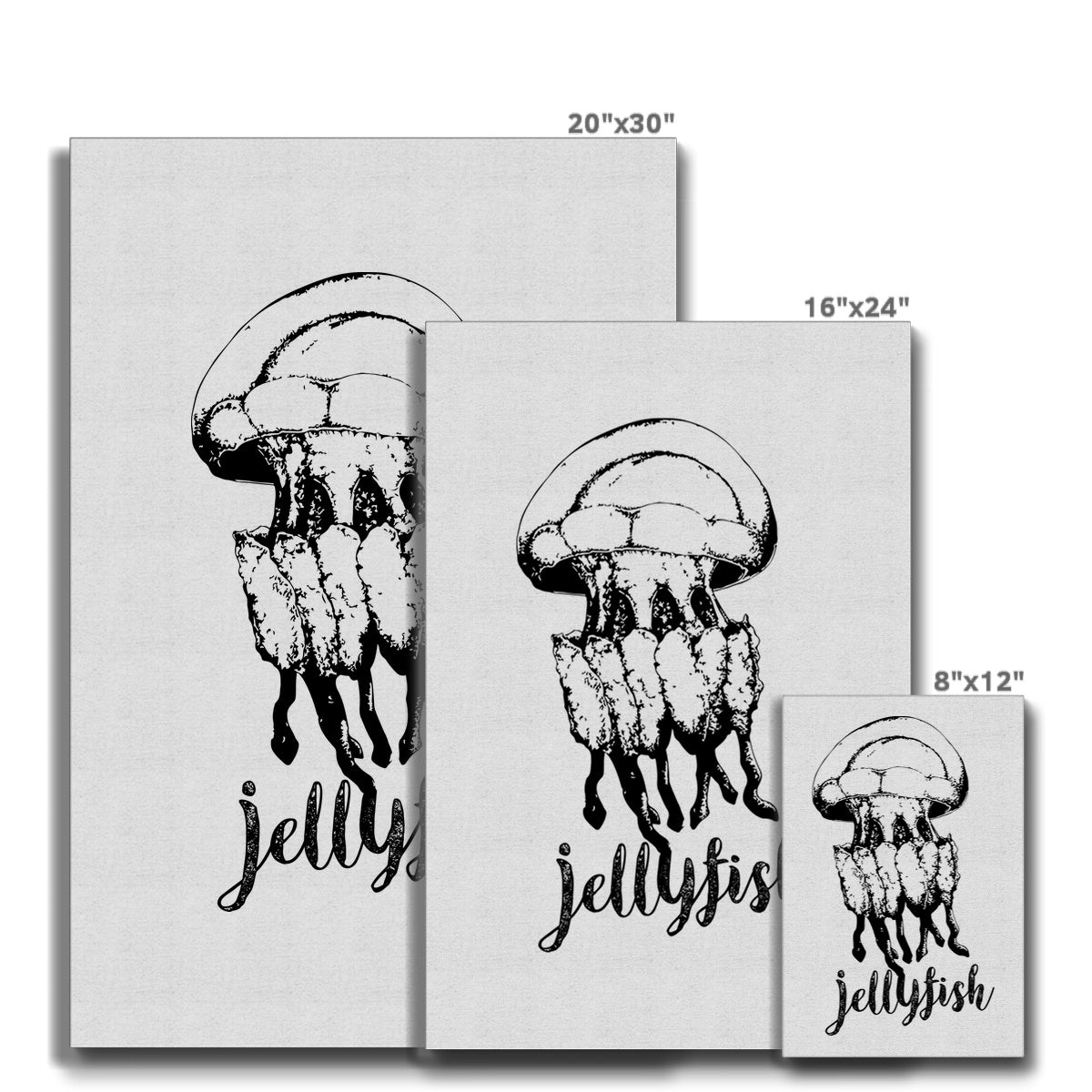 AQUA B&W - 02 - Água-viva - Eco Canvas