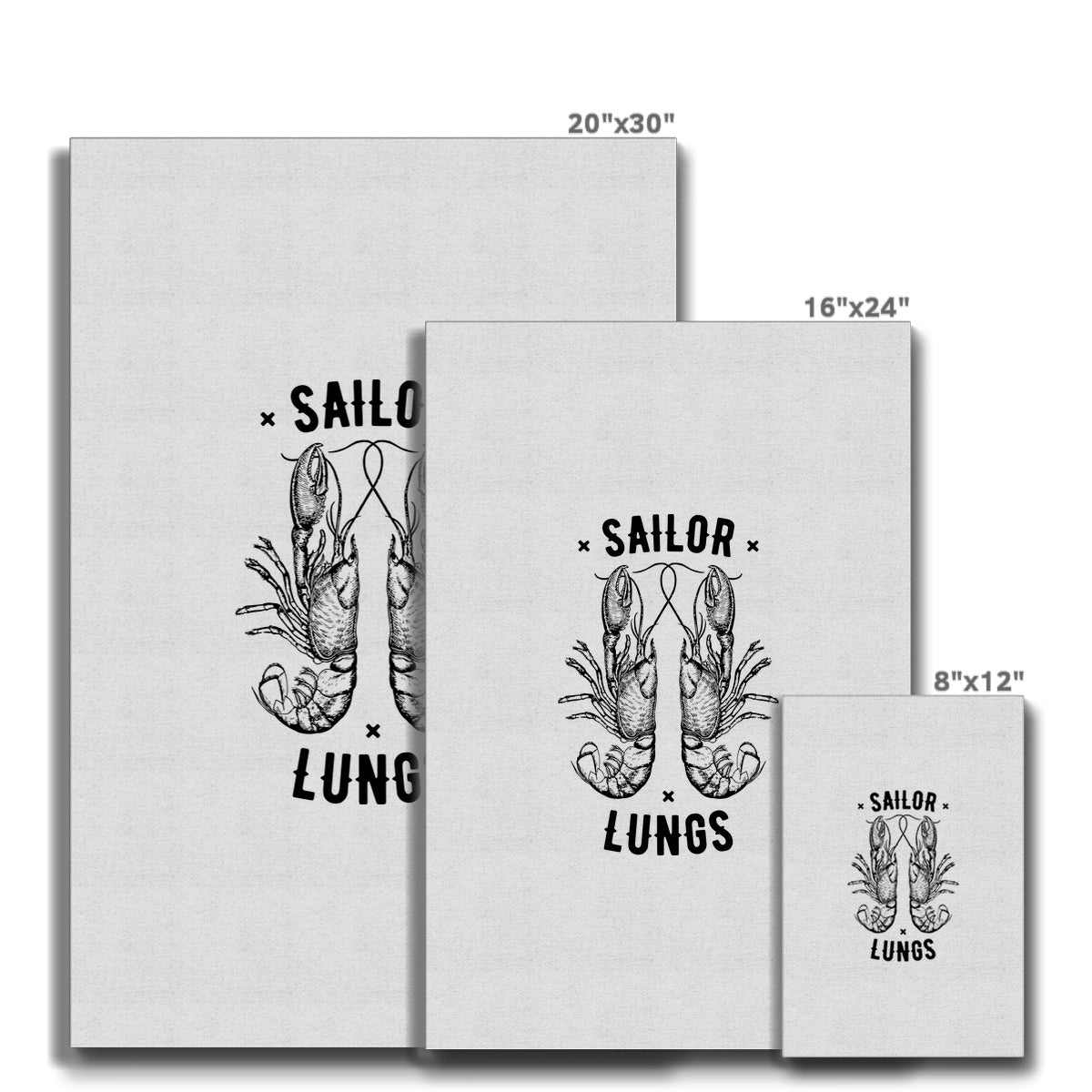 AQUA B&W - 06 - Sailing Lungs - Eco Canvas