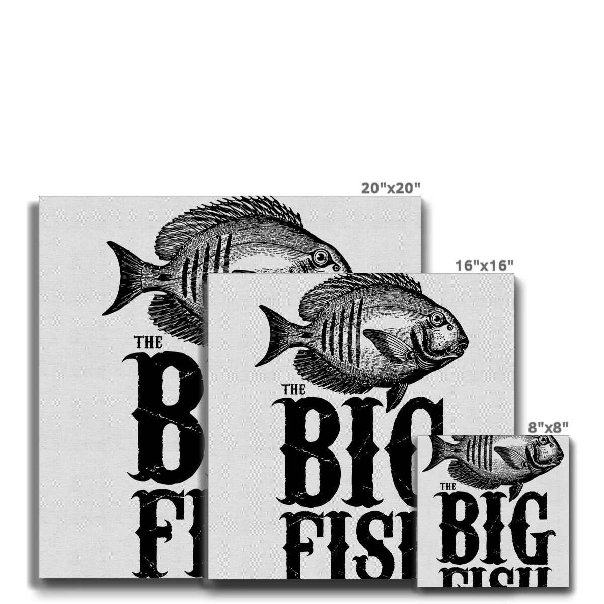 AQUA B&W - 01 -Big Fish - Eco Canvas