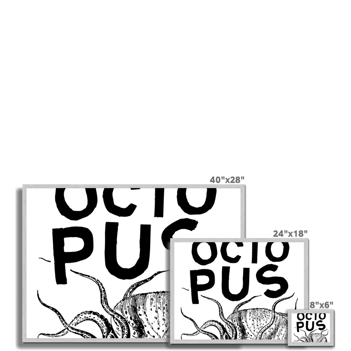 AQUA P&B - 03 - Polvo - Impressão emoldurada antiga