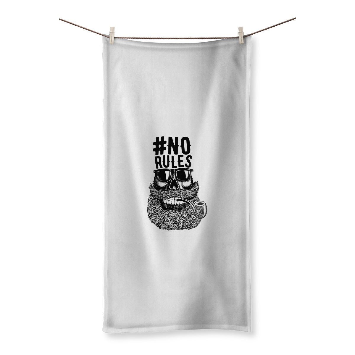 AQUA B&W - 04 - No Rules - Beach Towel