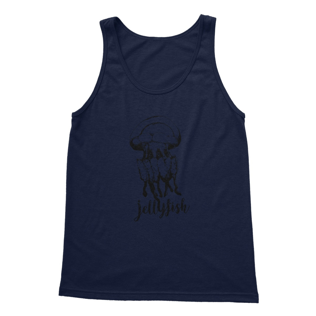 AQUA B&W - 02 - Jellyfish - Softstyle Tank Top