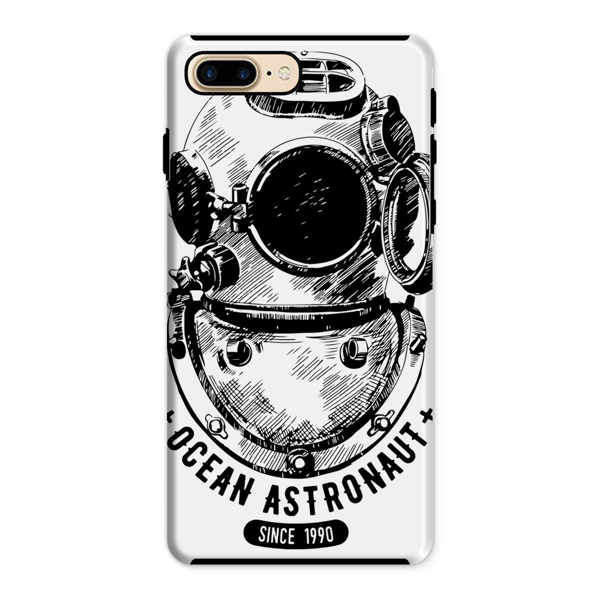 AQUA B&W - 05 - Astronauta do oceano - Capa de telefone resistente
