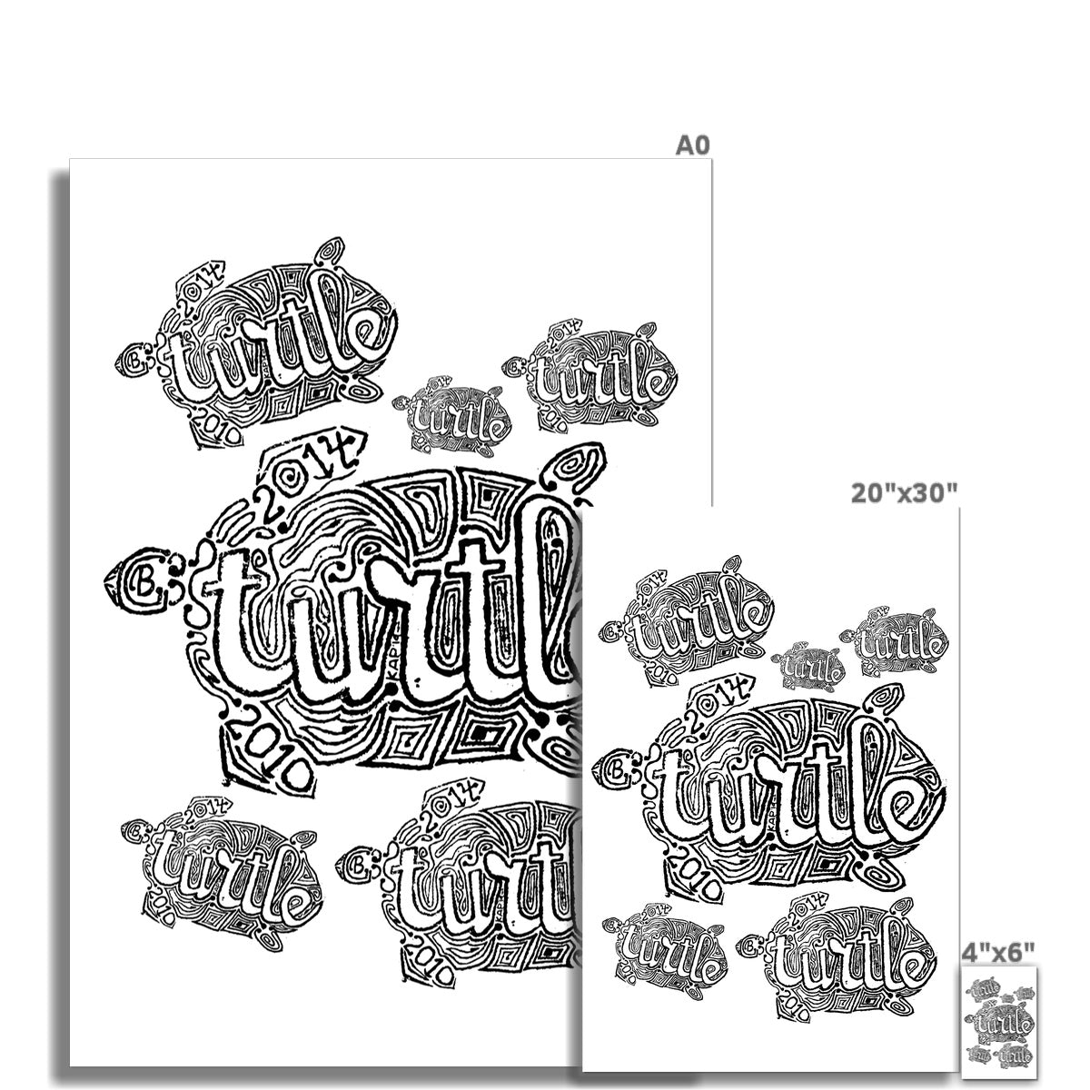 AQUA HMP2 - 12 - Turtle - Rolled Canvas
