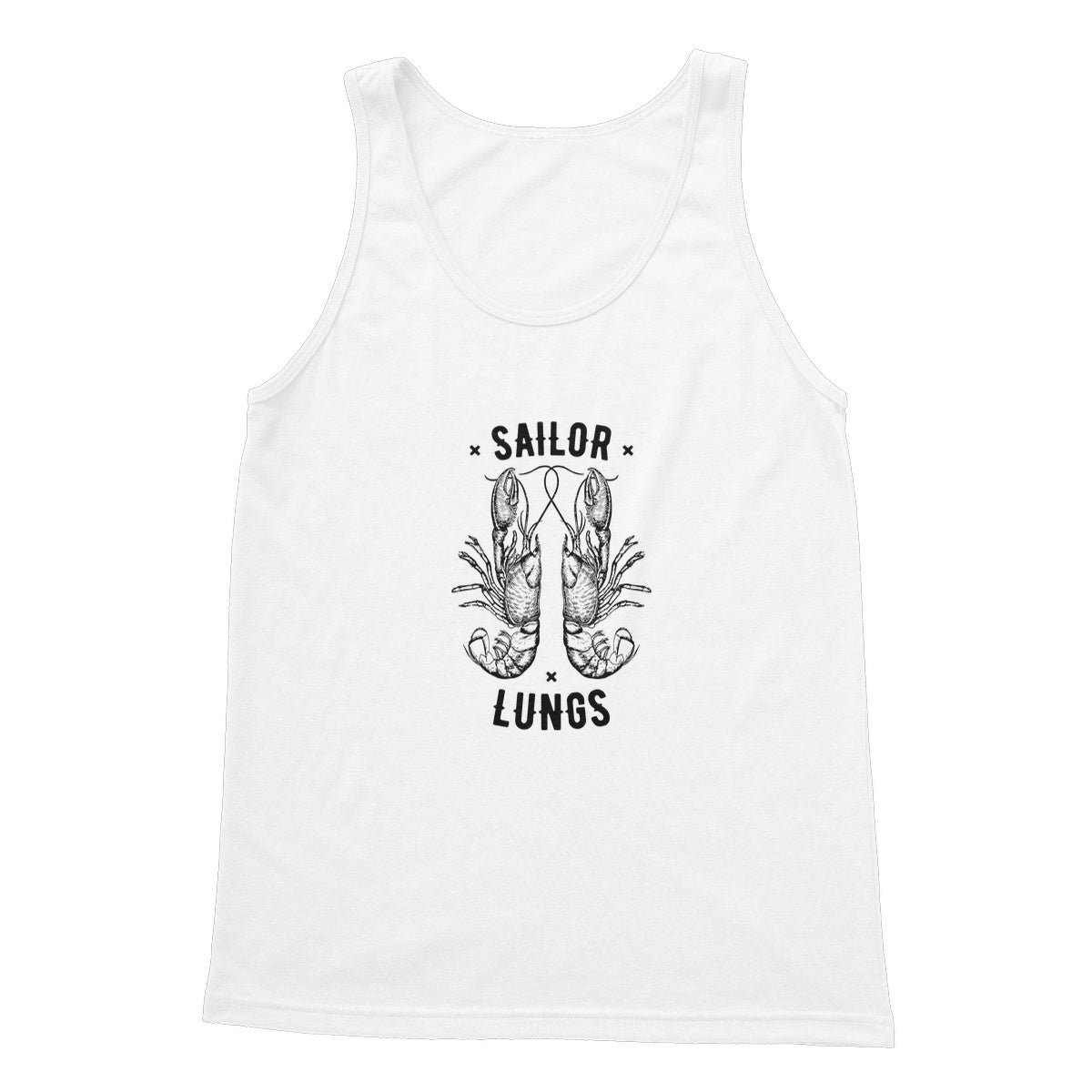 AQUA B&W - 06 - Sailing Lungs - Softstyle Tank Top