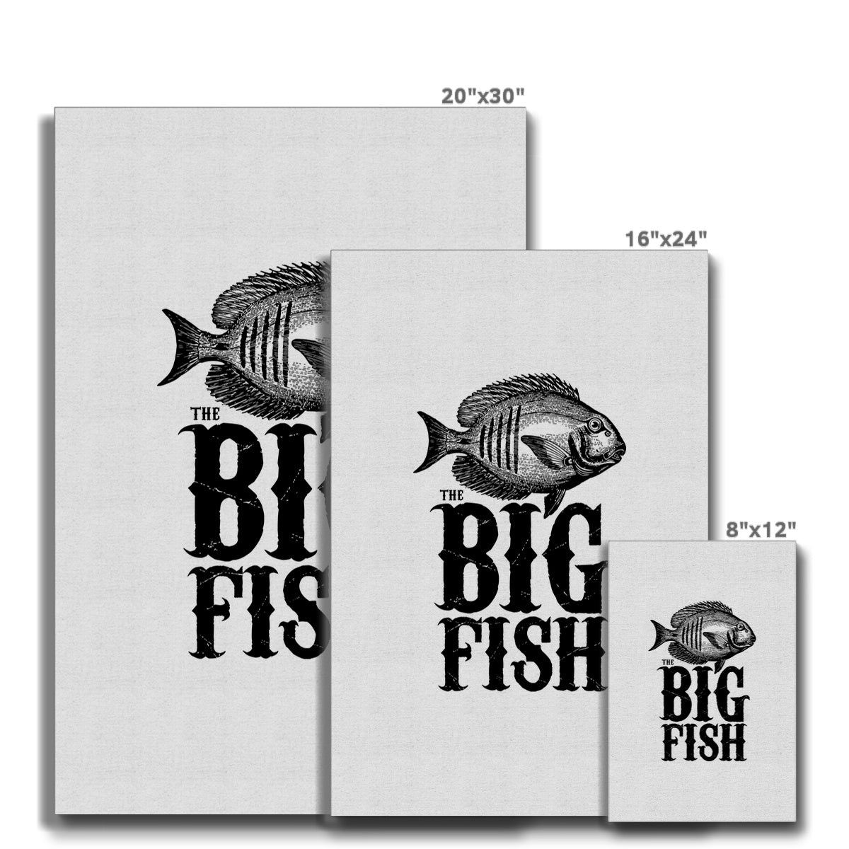 AQUA B&W - 01 -Big Fish - Eco Canvas