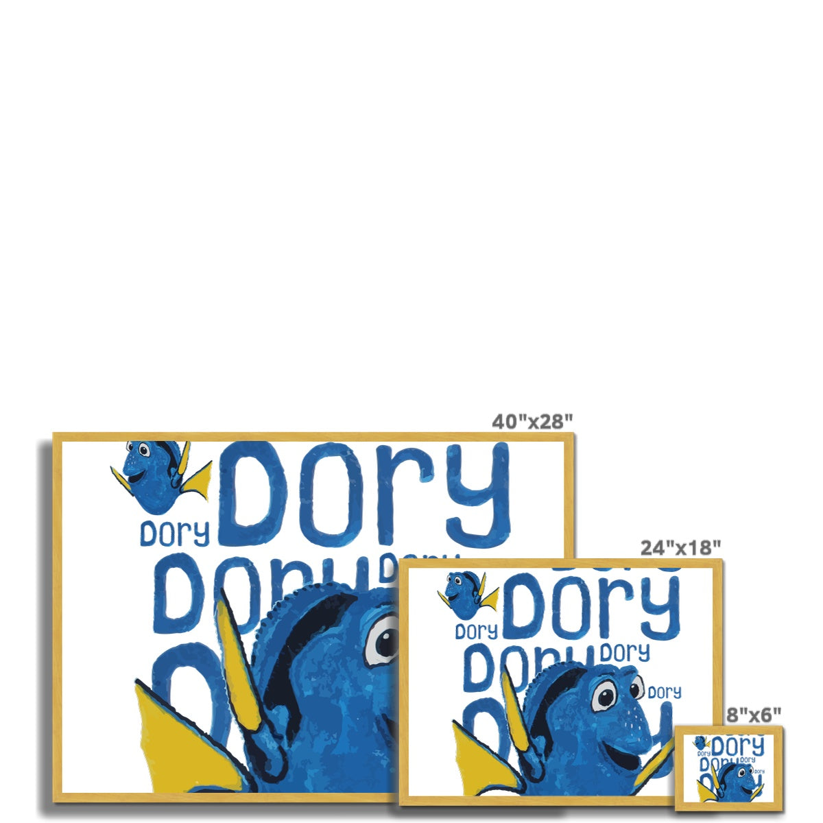 AQUA HMP2 - 03 -Dory - Antique Framed Print