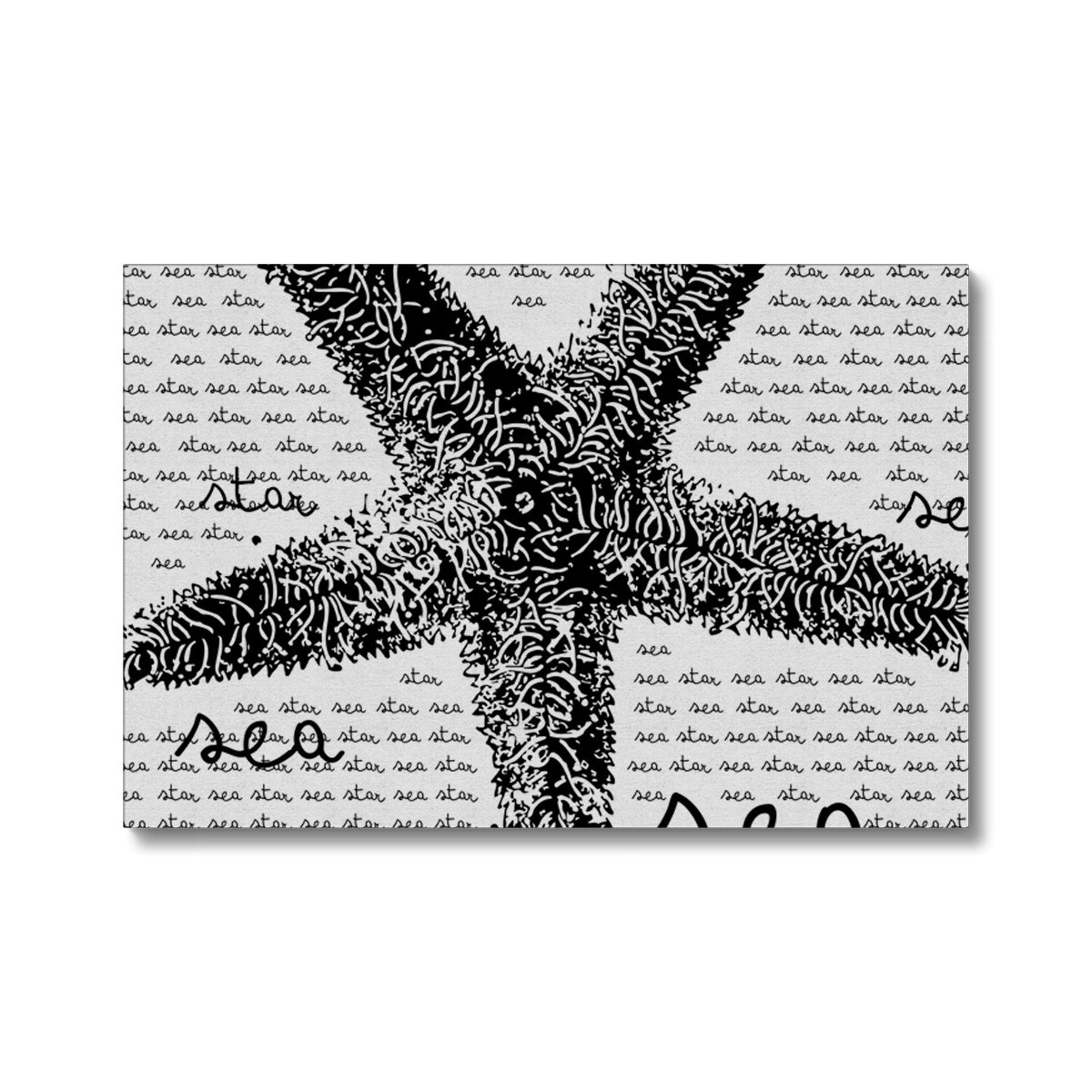 AQUA B&W - 08 - Seestern - Öko-Leinwand