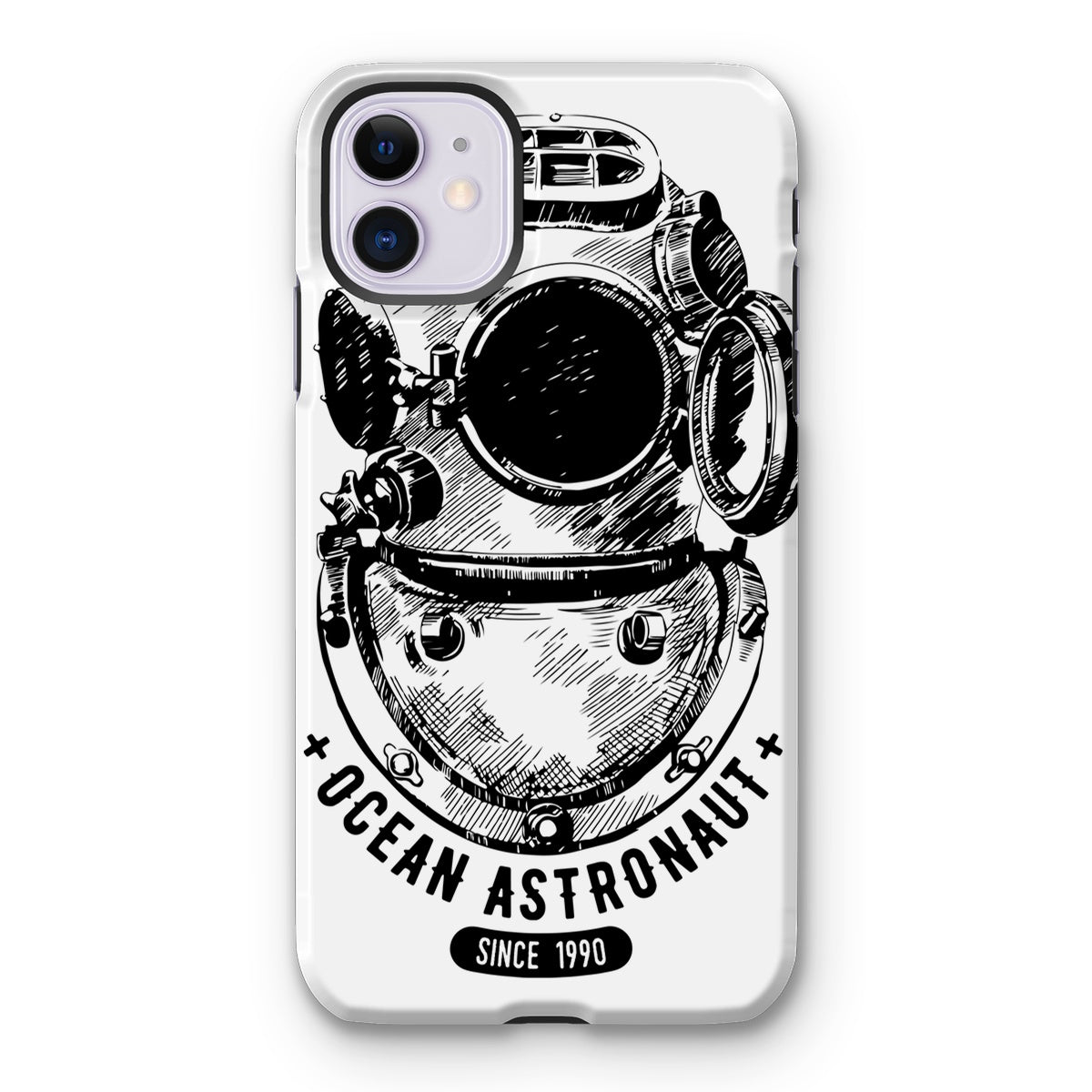 AQUA B&W - 05 - Astronauta do oceano - Capa de telefone resistente