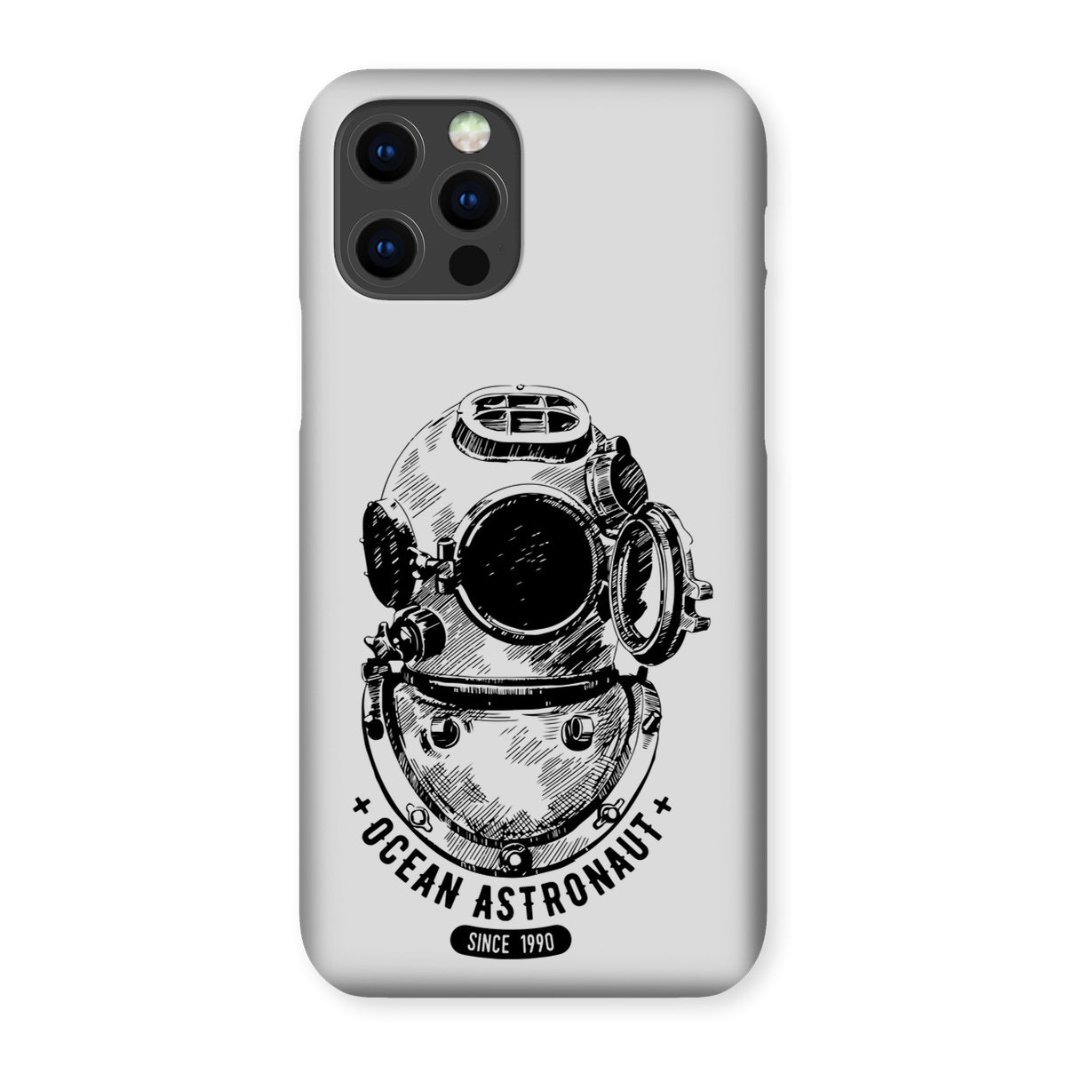 AQUA B&W - 05 - Ocean astronaut - Snap Phone Case