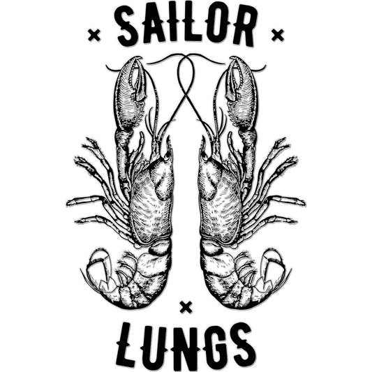 AQUA B&W - 06 - Sailing Lungs - Temporary Tattoo
