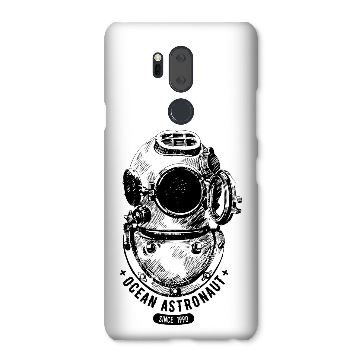 AQUA B&W - 05 - Ocean astronaut - Snap Phone Case