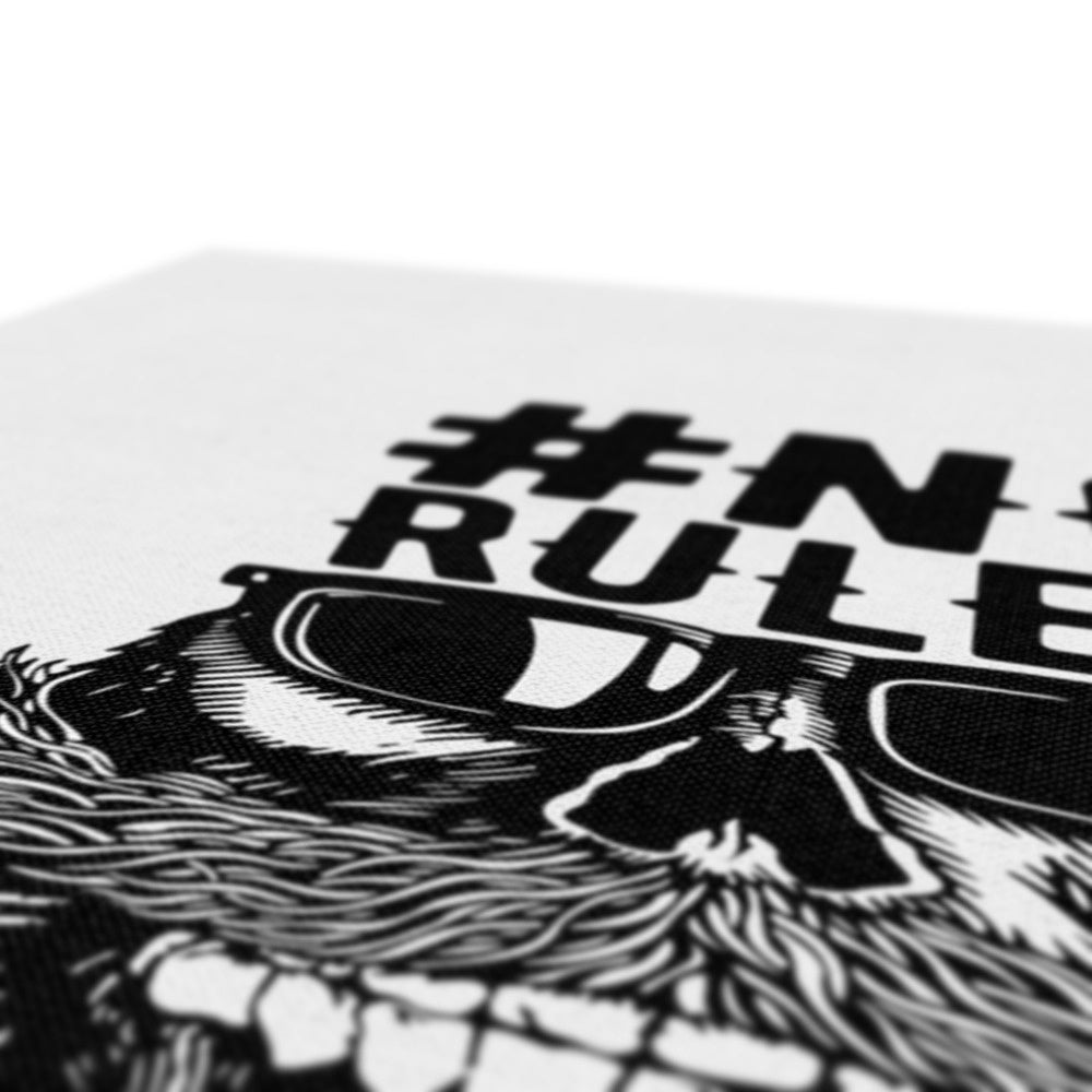 AQUA B&W - 04 - Keine Regeln - Öko-Leinwand