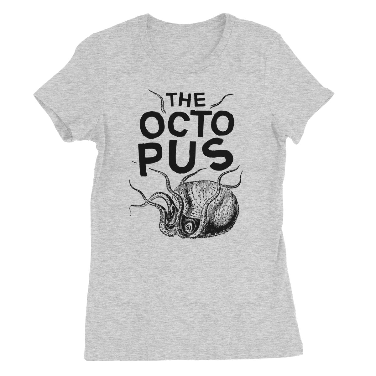 AQUA B&W - 03 - Octopus - Women's Fine Jersey T-Shirt