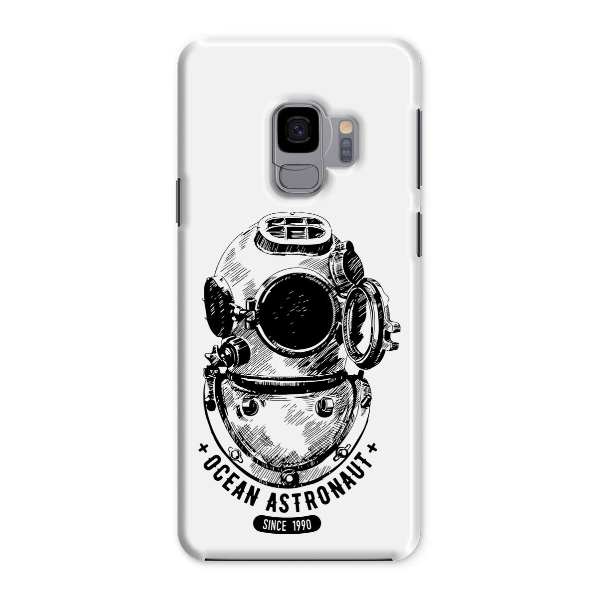 AQUA B&W - 05 - Ocean astronaut - Snap Phone Case