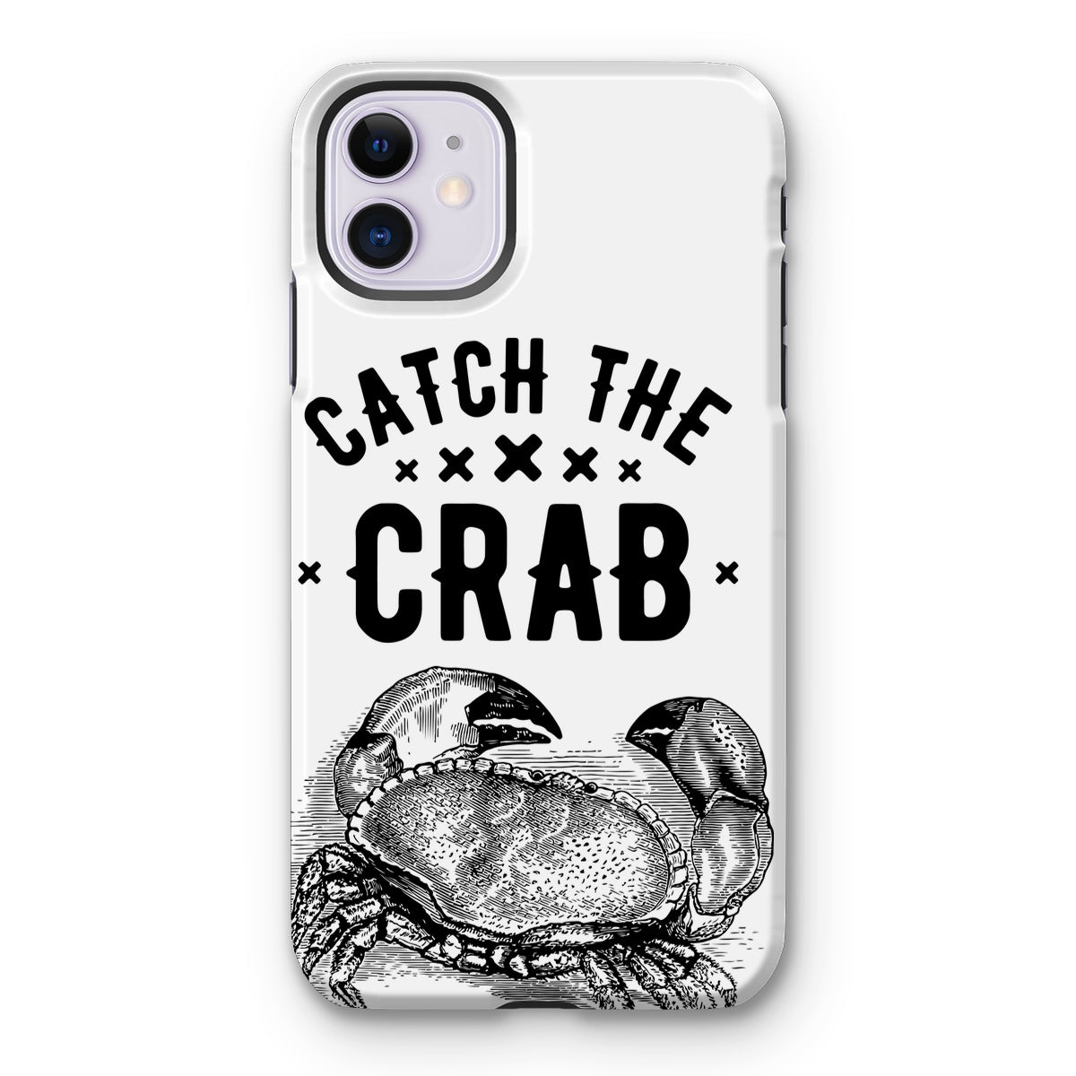 AQUA B&W - 07 - Catch the crab - Tough Phone Case