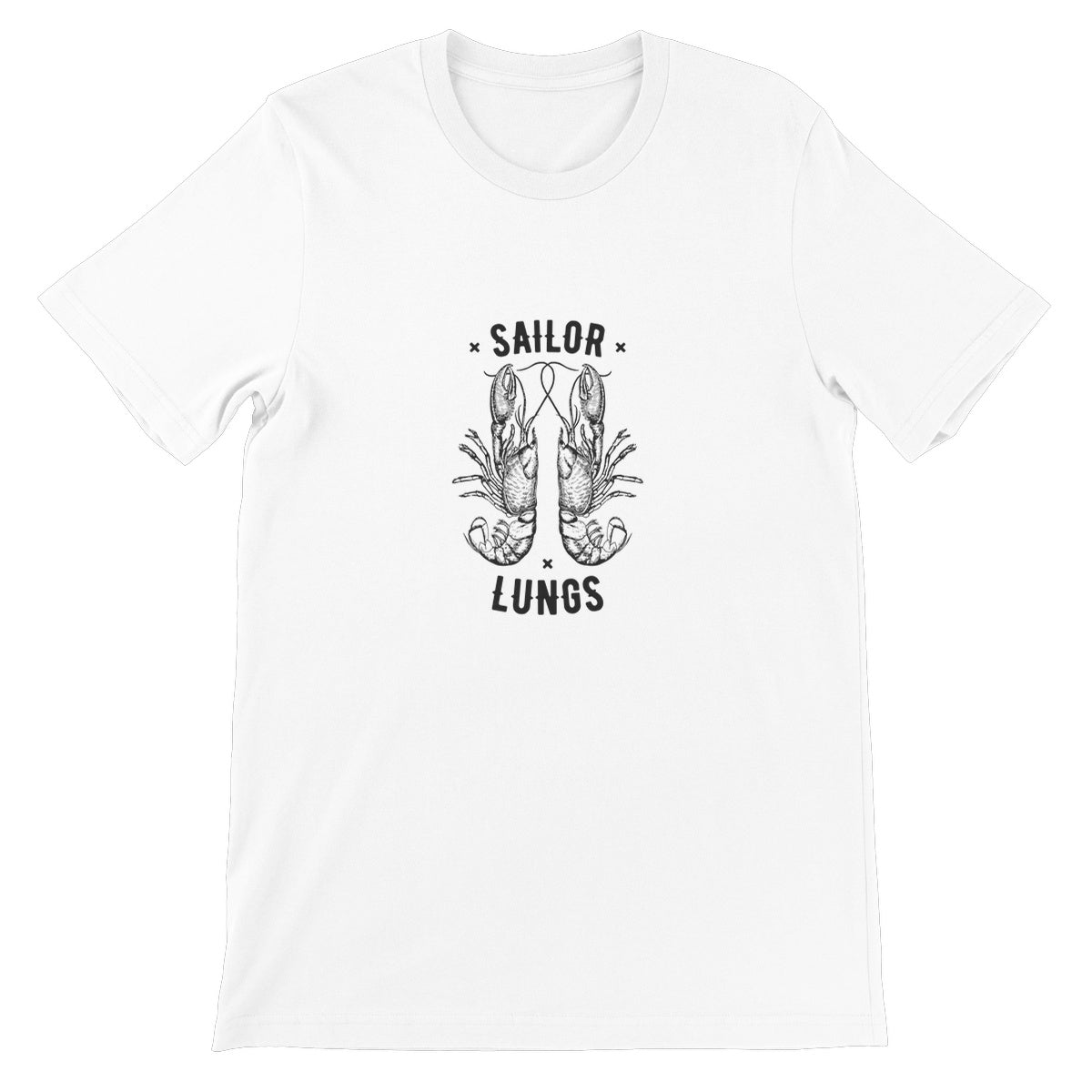AQUA B&W - 06 - Sailing Lungs - Unisex Fine Jersey T-Shirt