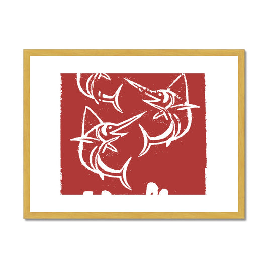 AQUA HMP2 - 07 - Marlin - Impressão antiga emoldurada e montada