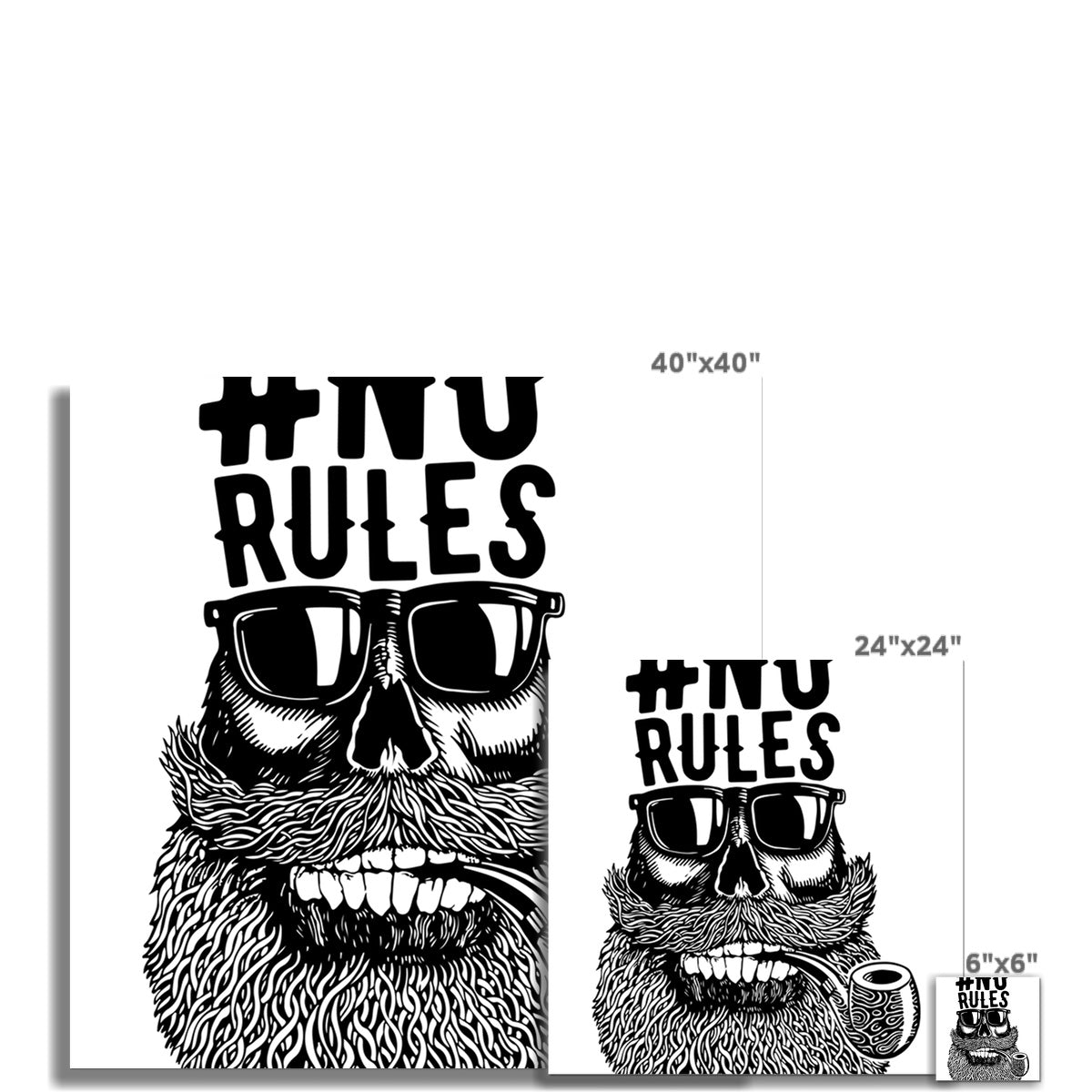 AQUA B&W - 04 - No Rules - Wall Art Poster