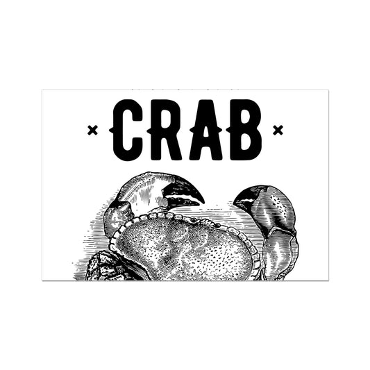AQUA B&W - 07 - Catch the crab - Rolled Canvas