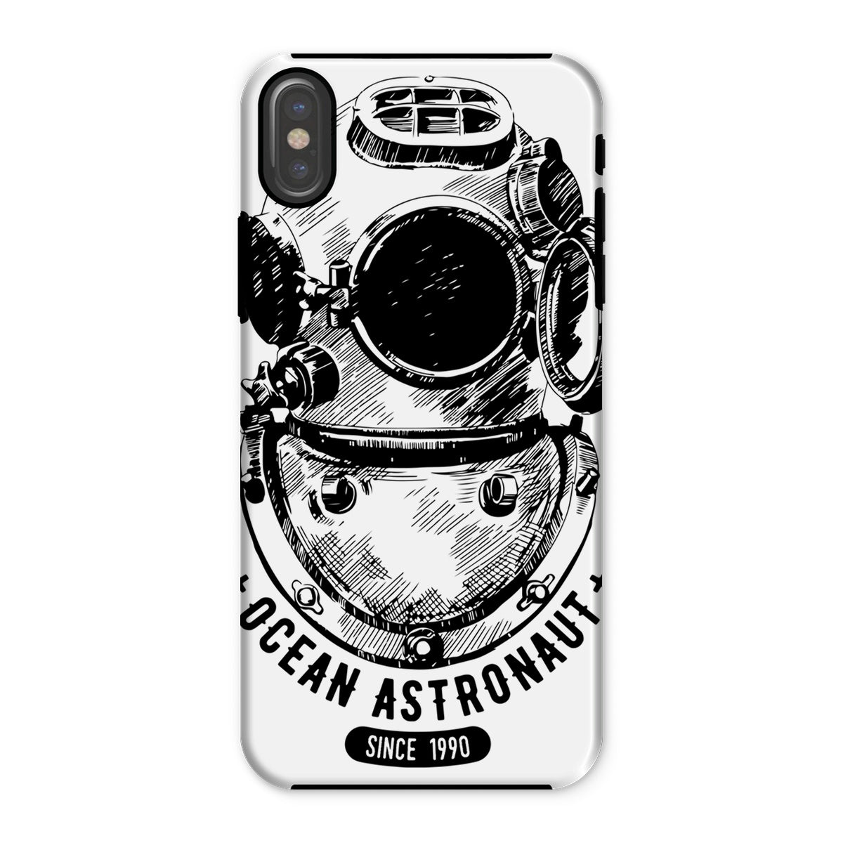 AQUA B&W - 05 - Astronauta do oceano - Capa de telefone resistente