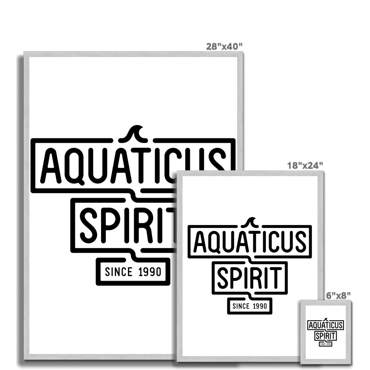 AQUA - 02 - Aquaticus Spirit - Impressão emoldurada antiga