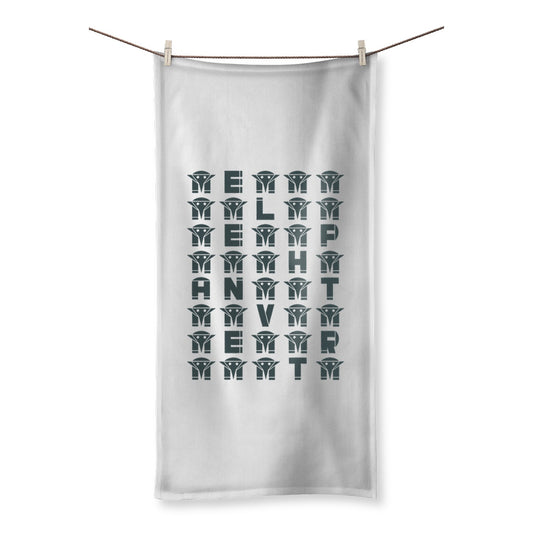 AQUA HMP2 - 04 - Elephant Vert - Beach Towel
