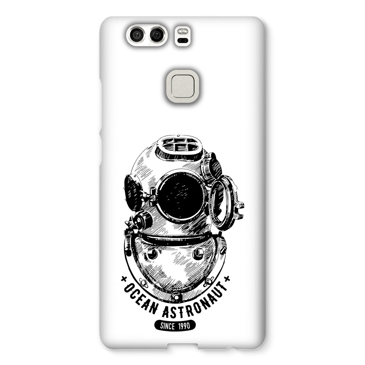 AQUA B&W - 05 - Ocean astronaut - Snap Phone Case