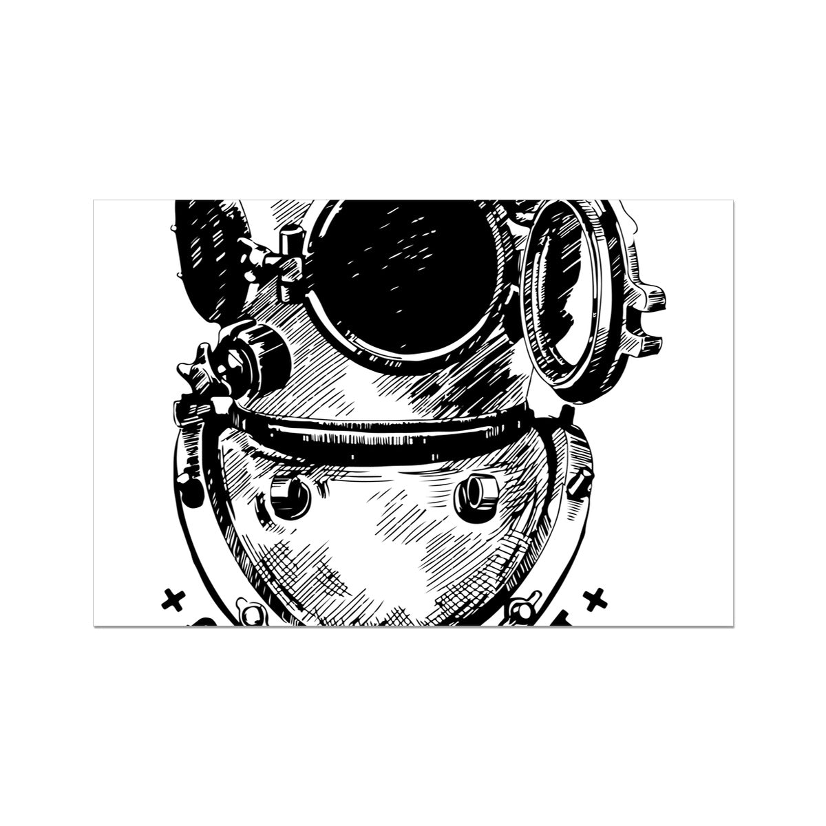 AQUA B&W - 05 - Ozeanastronaut - Gerollte Leinwand