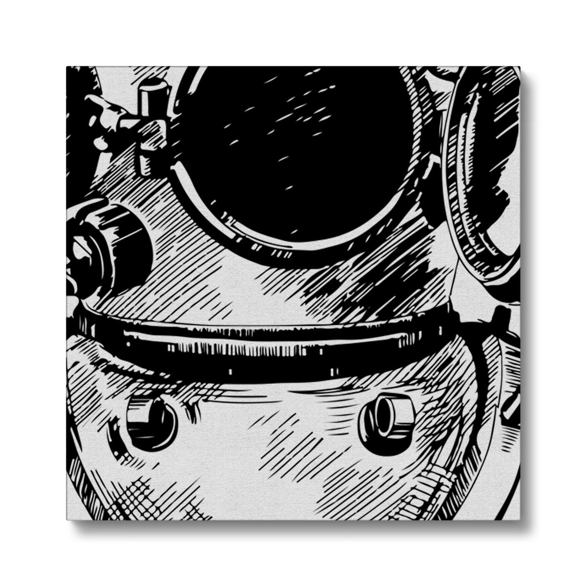 AQUA B&W - 05 - Ozean-Astronaut - Öko-Leinwand