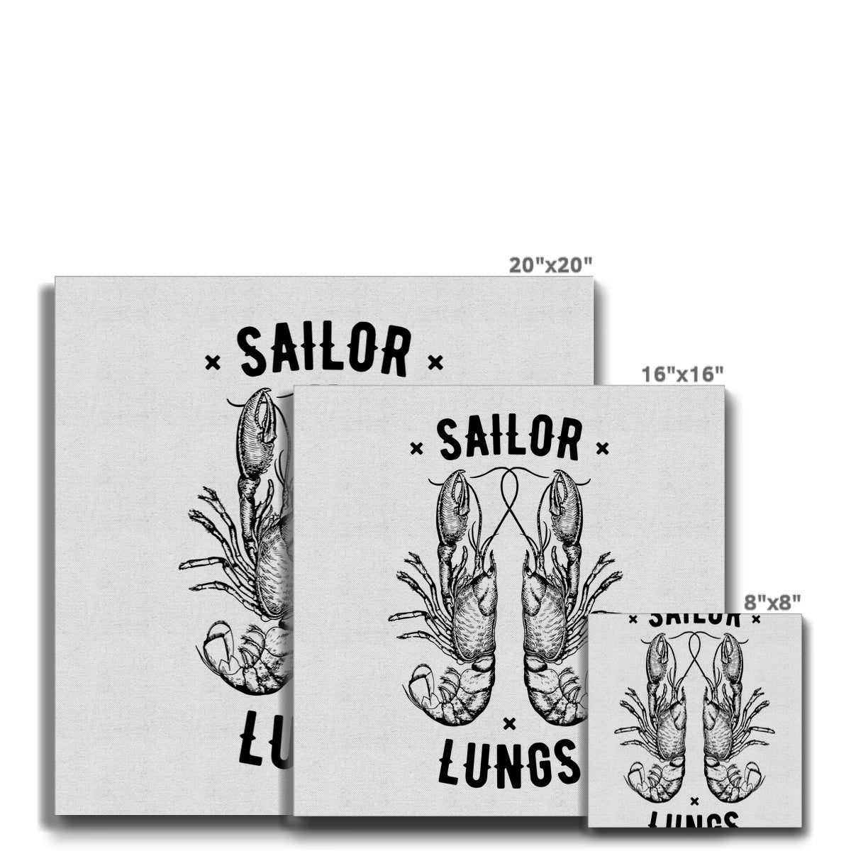 AQUA B&W - 06 - Sailing Lungs - Eco Canvas