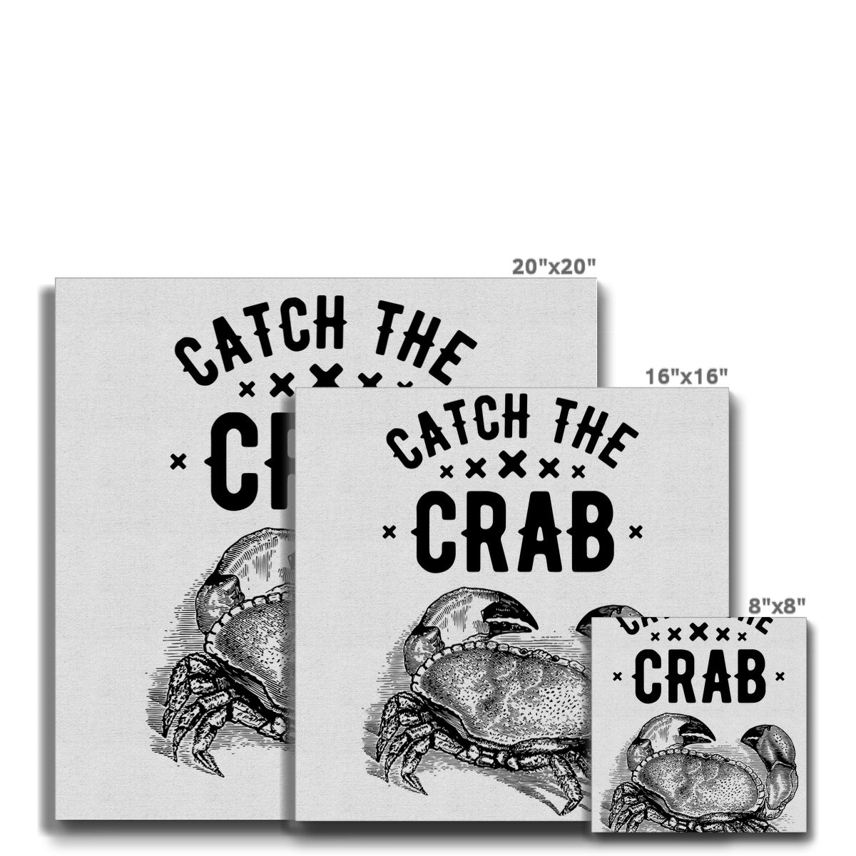 AQUA B&W - 07 - Catch the crab - Eco Canvas