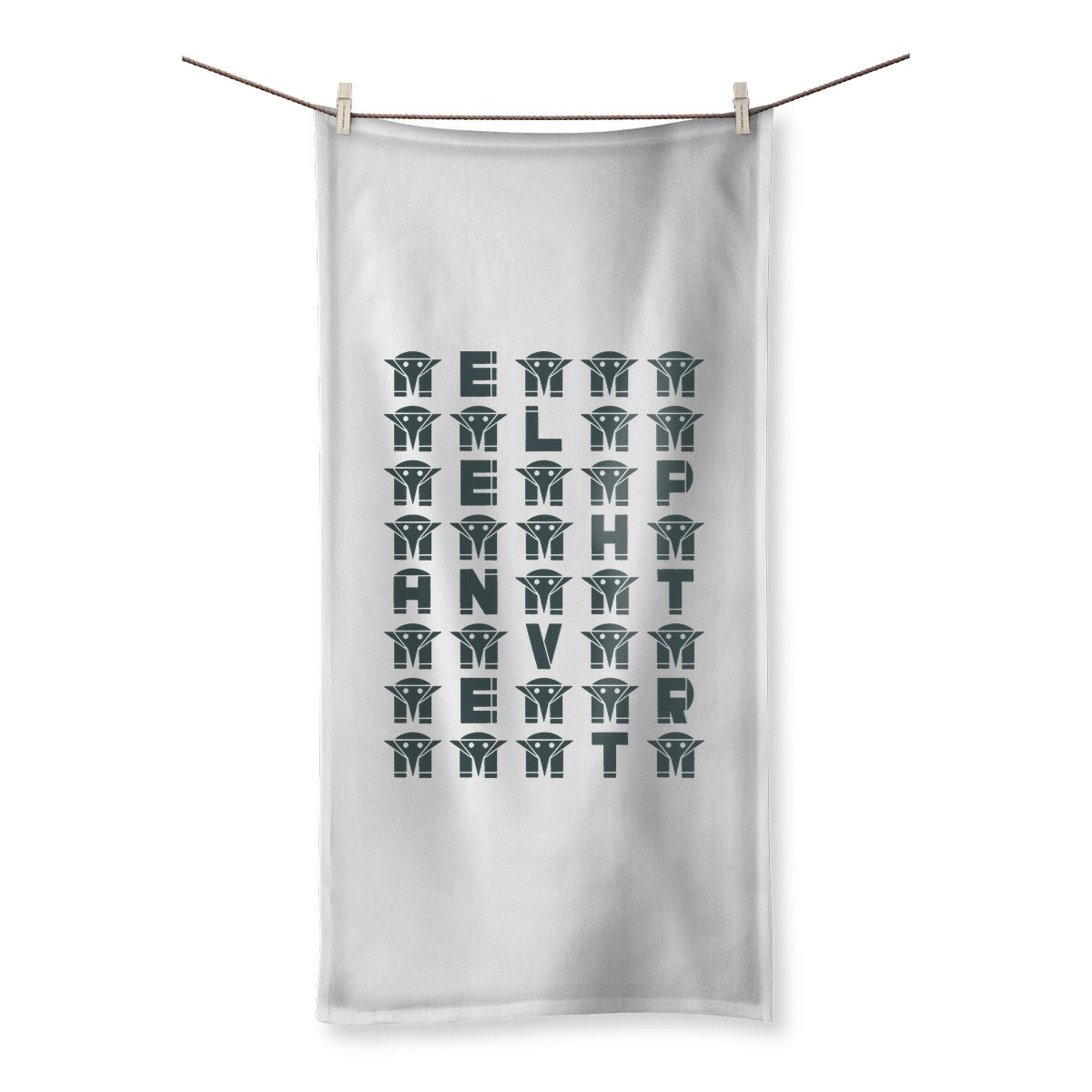 AQUA HMP2 - 04 - Elephant Vert - Beach Towel