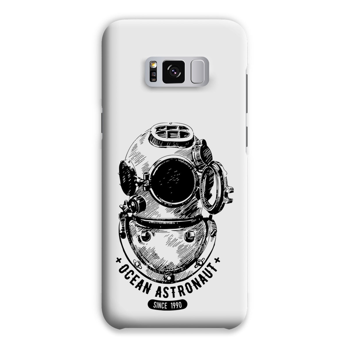 AQUA B&W - 05 - Ocean astronaut - Snap Phone Case