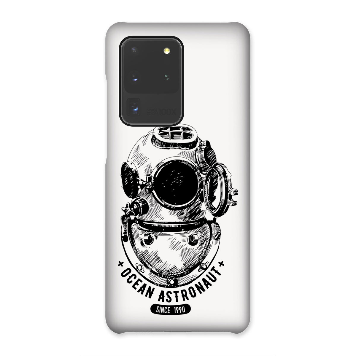 AQUA B&W - 05 - Ocean astronaut - Snap Phone Case