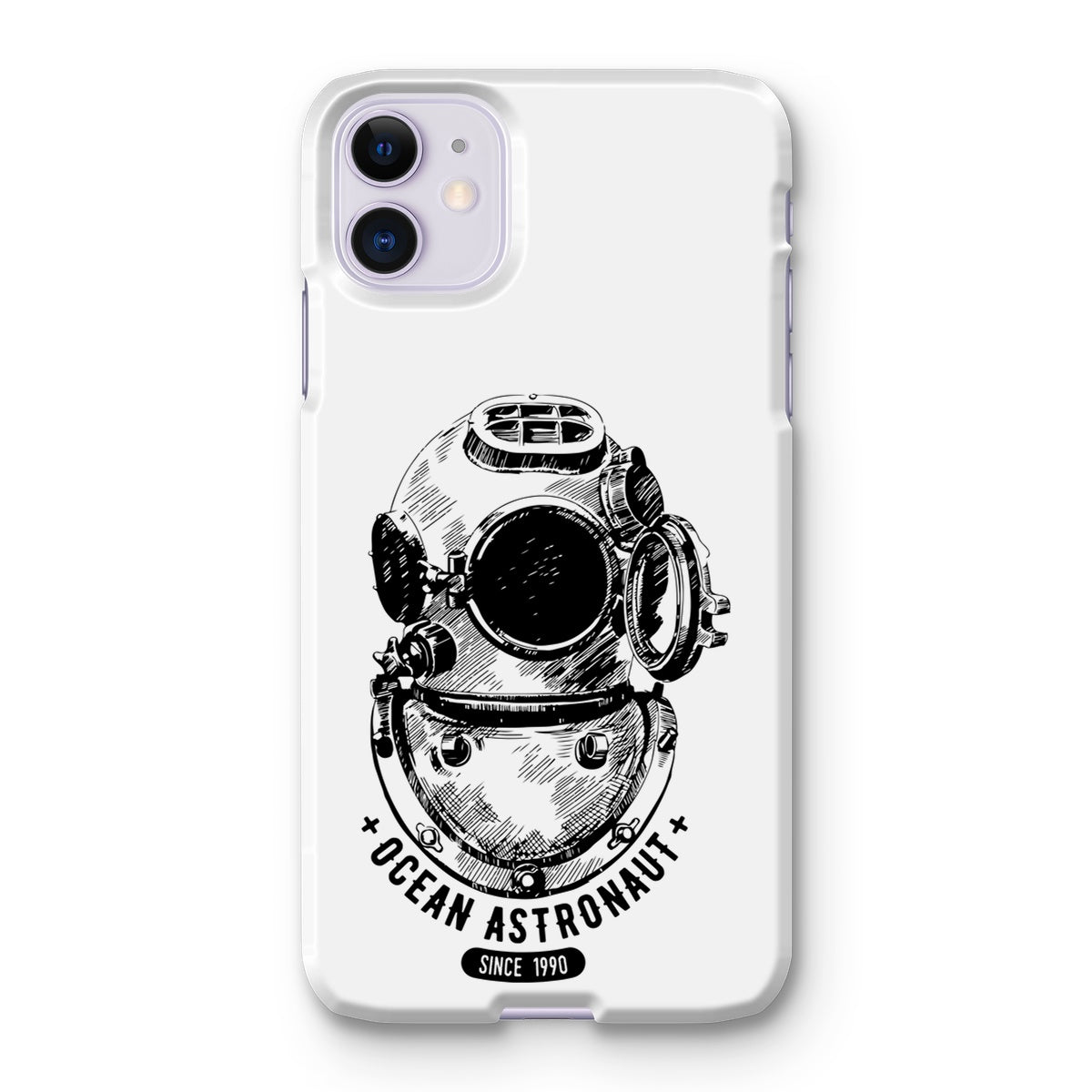 AQUA B&W - 05 - Ocean astronaut - Snap Phone Case